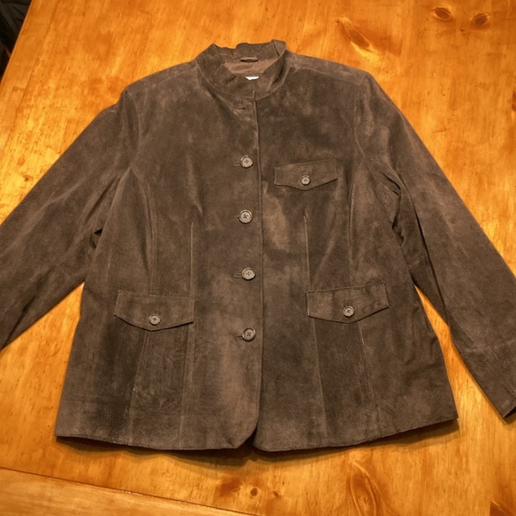 Charter Club Brown Leather Women’s Coat - Picture 4 of 7